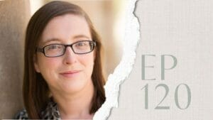 Smiling woman leaning against a wall. Text below photo reads: How to talk about money as a family unit with Amanda Neely.