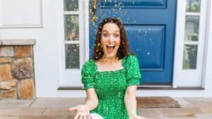 Sarah Walton celebrating 300 episodes of dreams in progress on Game On Girlfriend podcast