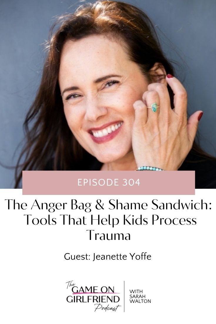 Therapeutic tools including anger bag and shame sandwich help children process trauma and separate identity from mistakes