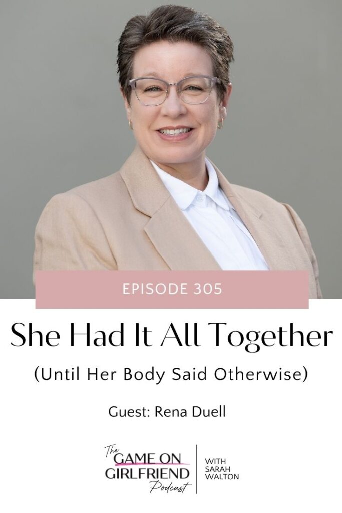 Business coach Rena Duell discussing decision fatigue entrepreneurs face on Game On Girlfriend podcast with Sarah Walton