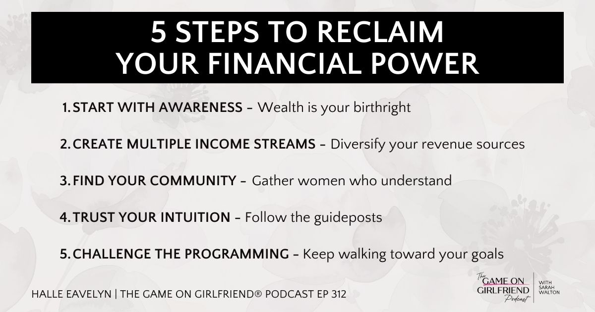 Five steps for women and money mindset transformation from Halle Eavelyn