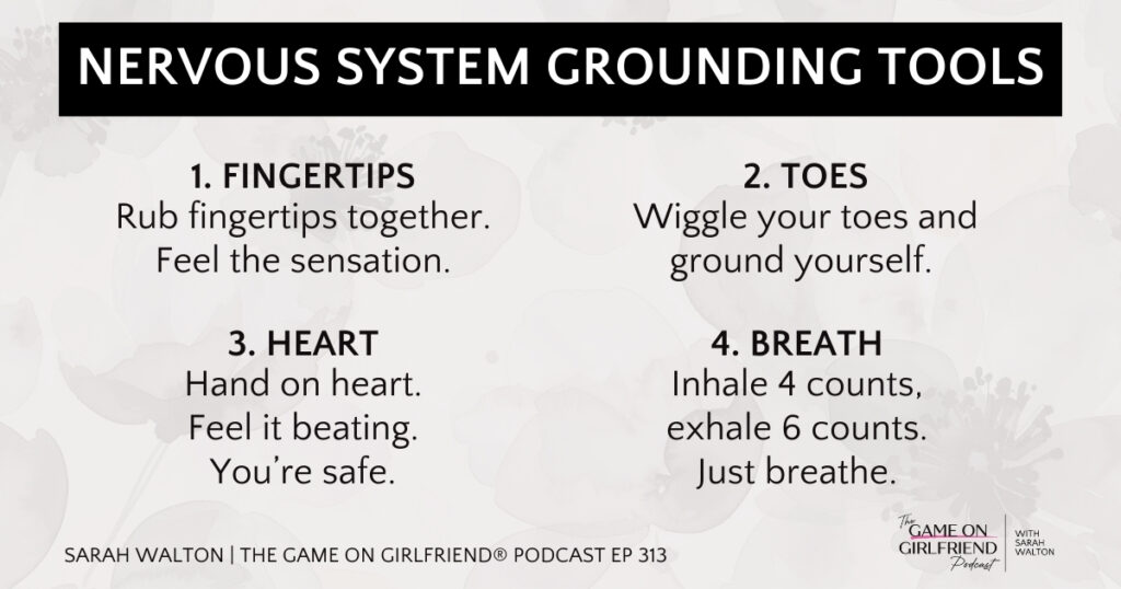 Four nervous system grounding techniques for women entrepreneurs to calm anxiety and regulate emotions while building their business