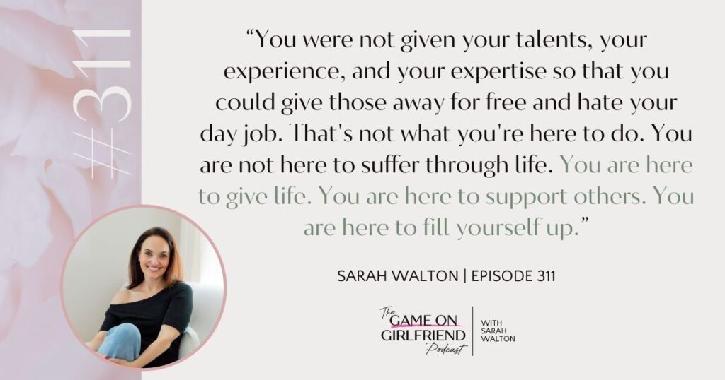 Quote from Sarah Walton about using your talents and expertise to build a meaningful business you love