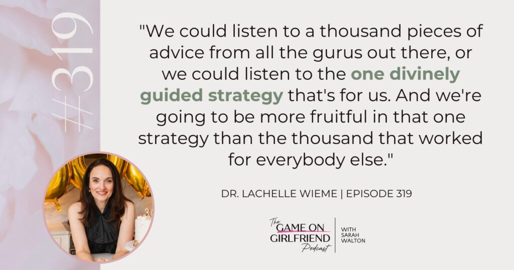 Dr LaChelle Wieme quote about trusting divine guidance over guru advice in business