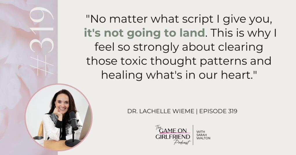 Dr LaChelle Wieme quote about why sales scripts don't work without healing limiting beliefs
